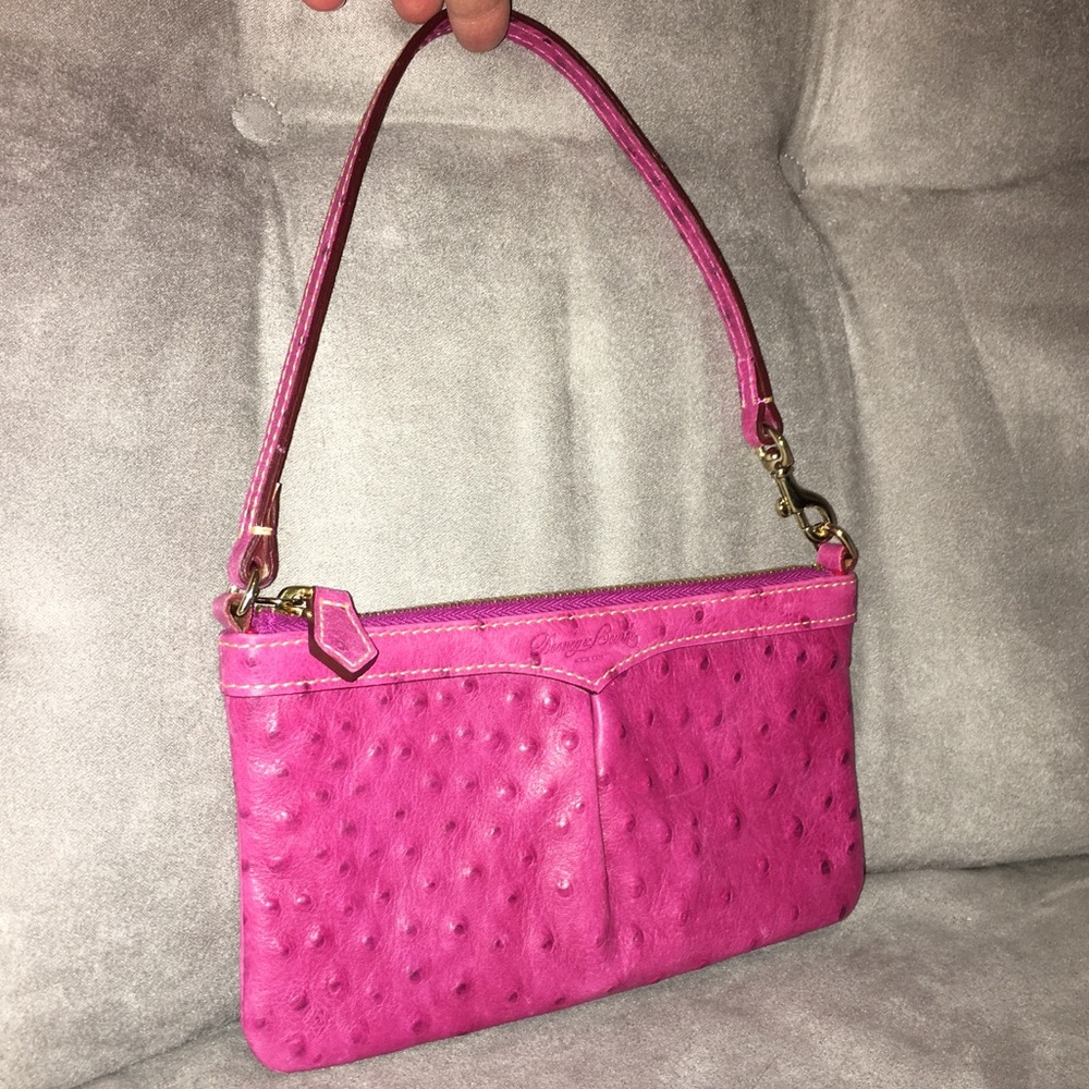 Dooney and Bourke Ostrich Wristlet Pink